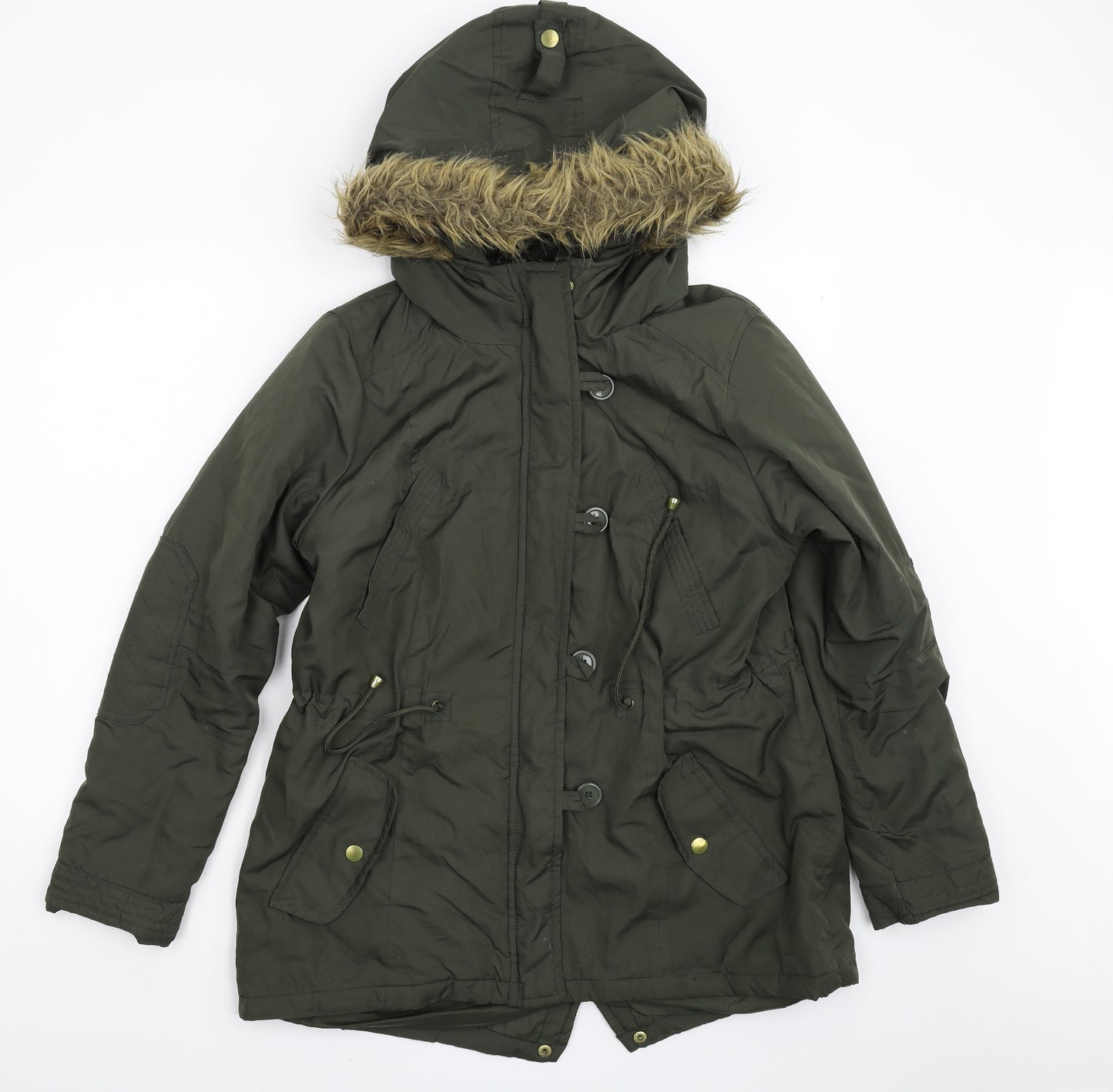 Primark Womens Green   Parka Jacket Size 14