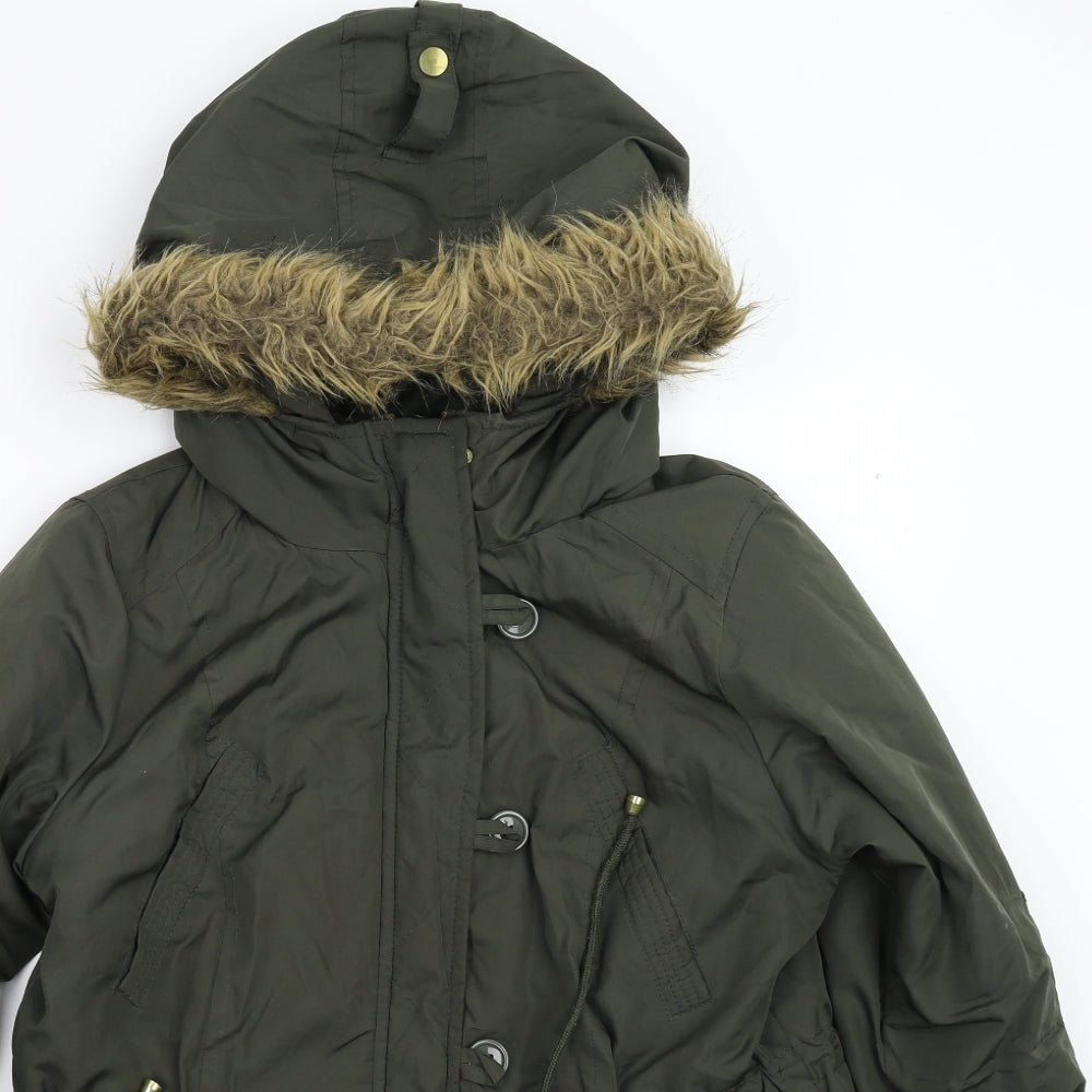 Primark Womens Green   Parka Jacket Size 14