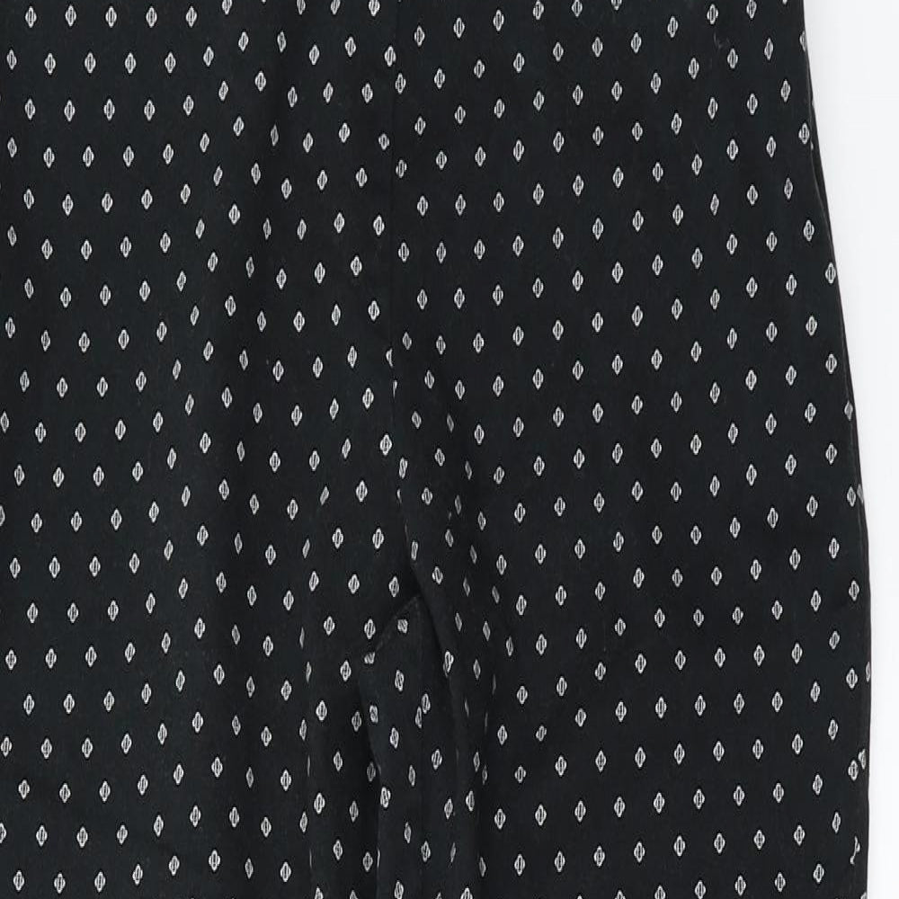 NEXT Womens Black Geometric Denim Cropped Jeans Size 12 L23 in