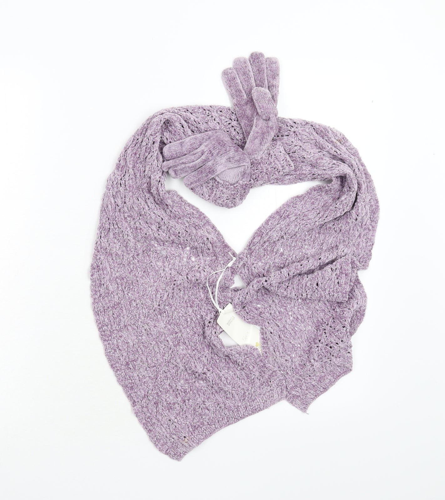 Marks and Spencer Womens Purple    Scarf   - Gloves included