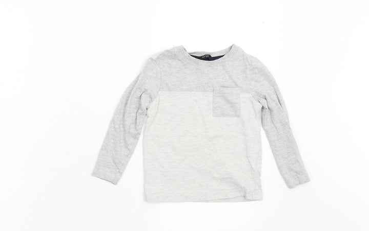 George Boys Grey Basic T-Shirt Size 2-3 Years
