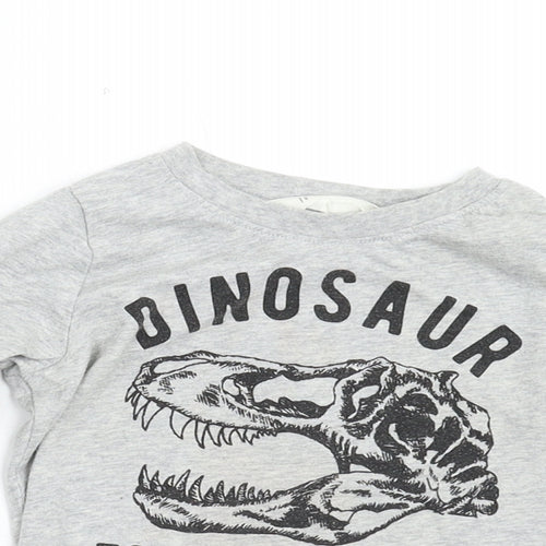 H&M Boys Grey   Basic T-Shirt Size 2 Years