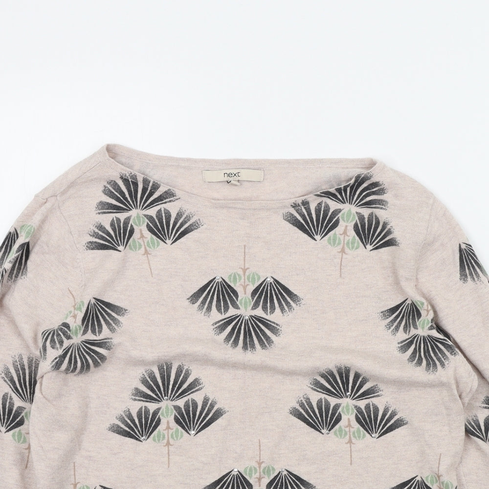 NEXT Womens Pink Geometric  Pullover Jumper Size 16