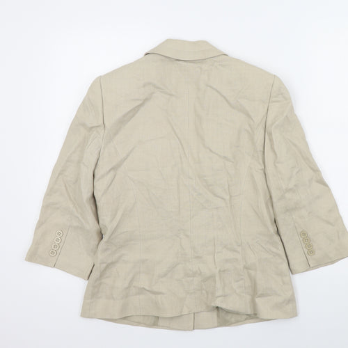 planet Womens Beige Colourblock  Jacket Blazer Size 8
