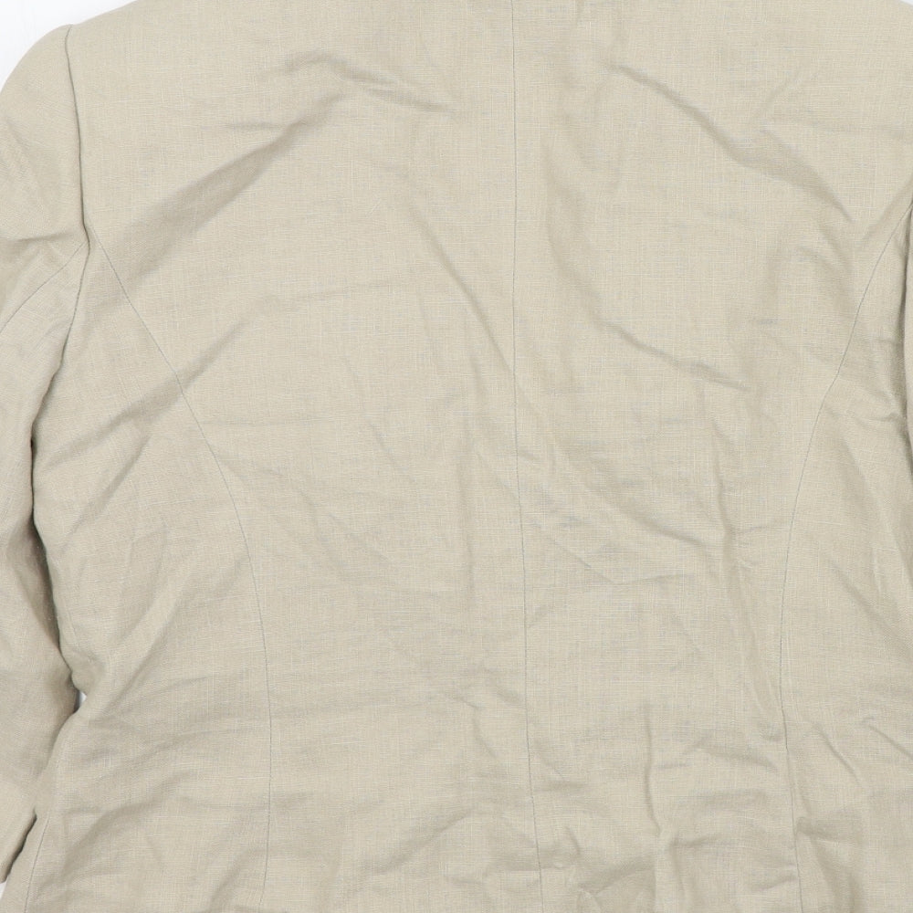 planet Womens Beige Colourblock  Jacket Blazer Size 8