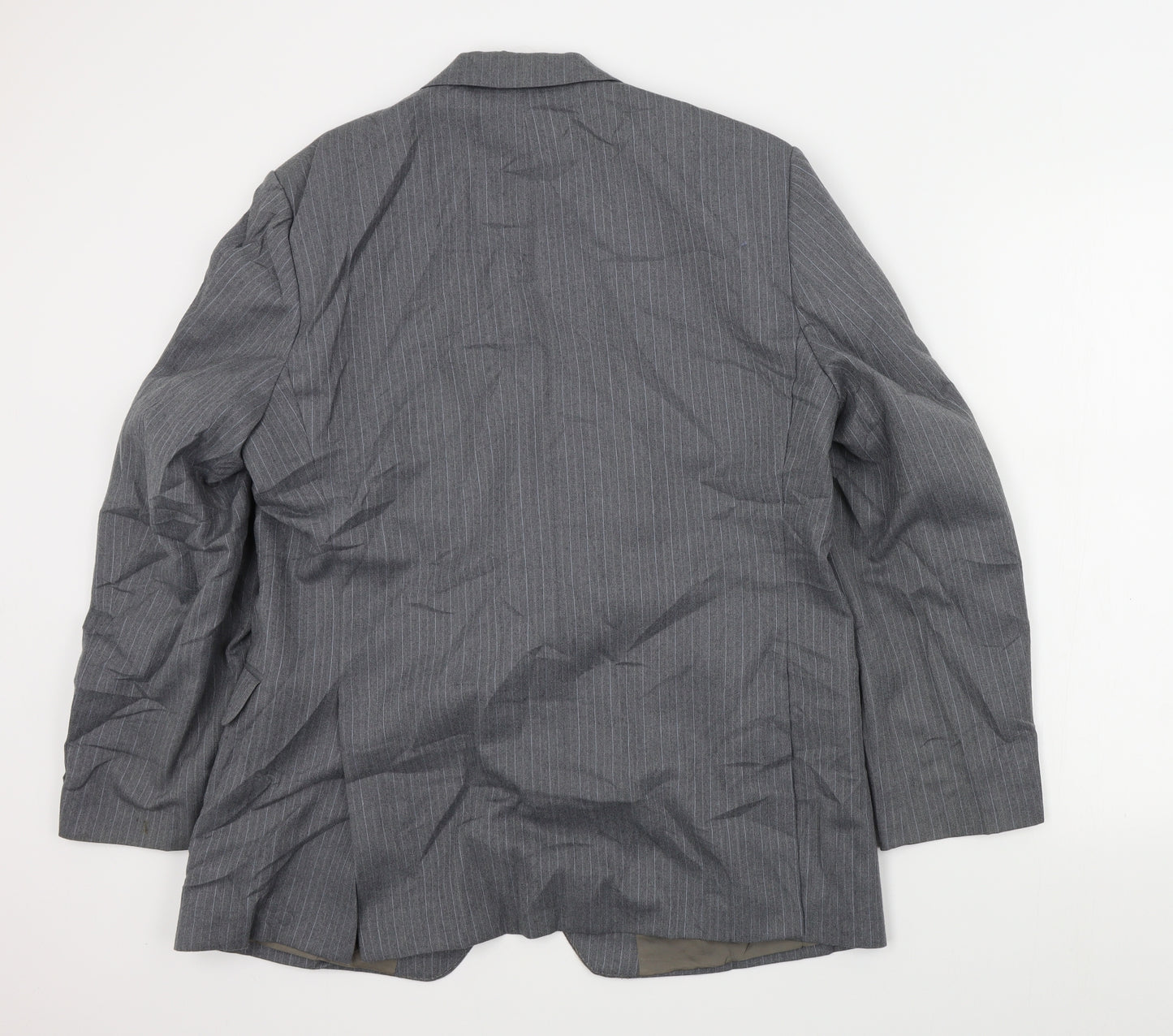 Wellington Mens Grey Striped  Jacket Suit Jacket Size 44