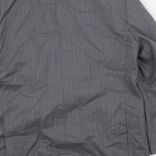 Wellington Mens Grey Striped  Jacket Suit Jacket Size 44