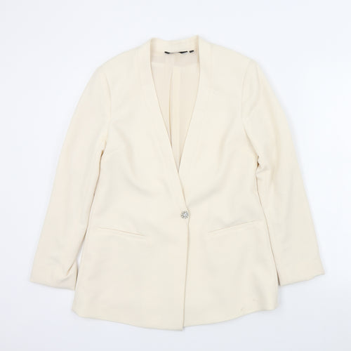 New Look Womens Beige   Jacket Blazer Size 10