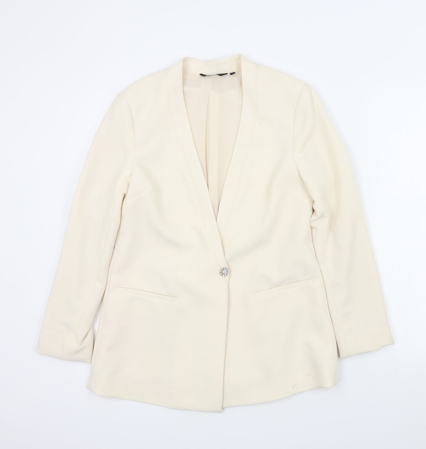 New Look Womens Beige   Jacket Blazer Size 10