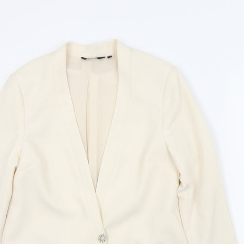New Look Womens Beige   Jacket Blazer Size 10