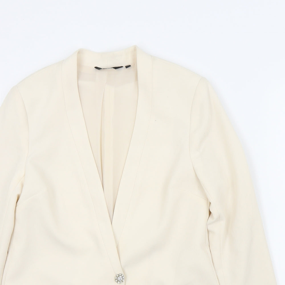 New Look Womens Beige   Jacket Blazer Size 10