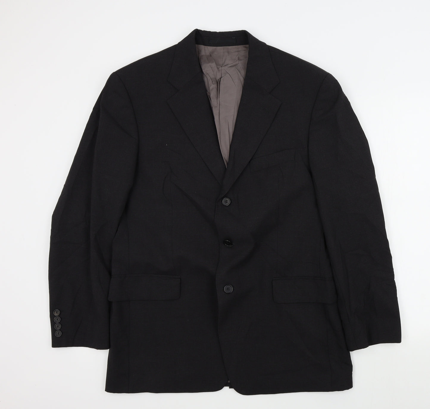 HUGO BOSS Mens Black   Jacket Suit Size 44