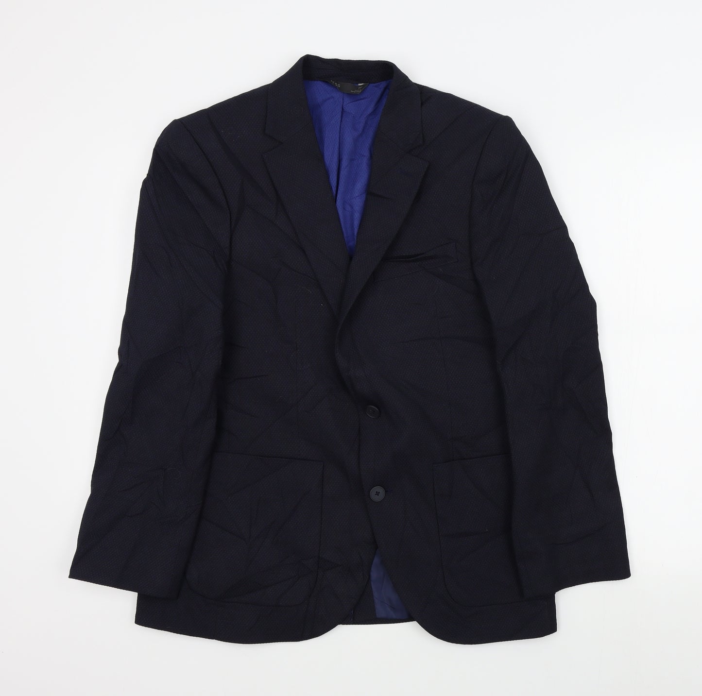 M&S Mens Blue   Jacket Suit Jacket Size 38