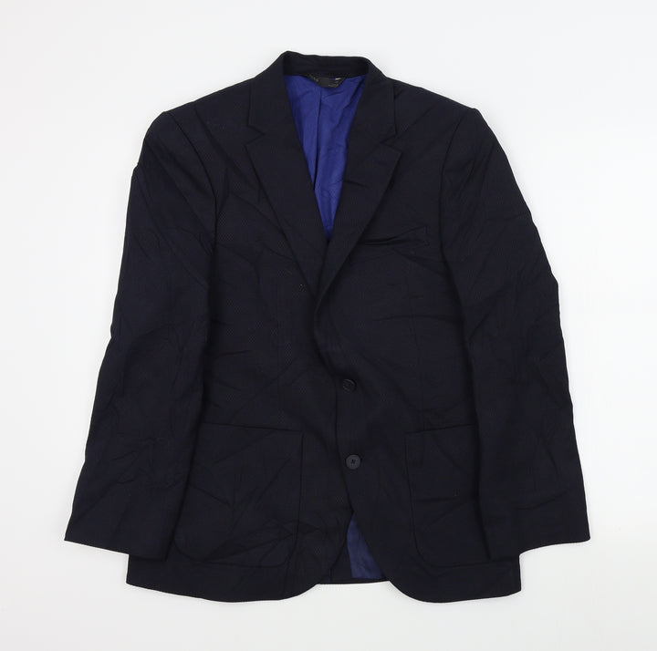 M&S Mens Blue   Jacket Suit Jacket Size 38