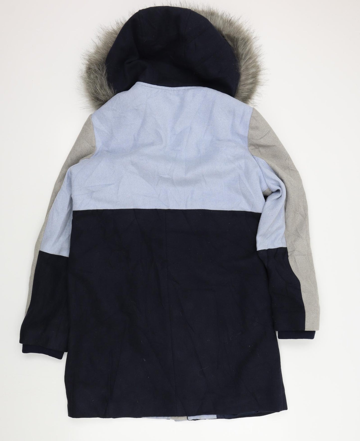 TU Womens Blue   Overcoat Coat Size 14