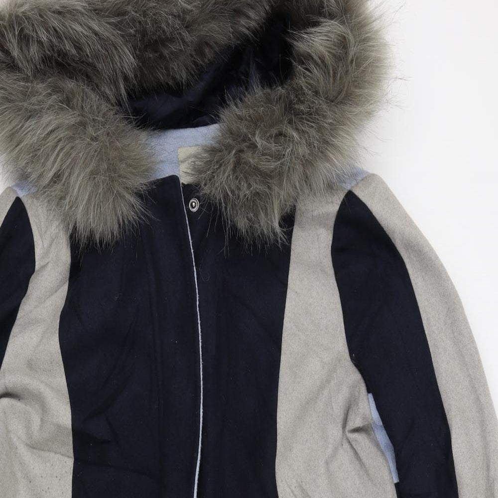 TU Womens Blue   Overcoat Coat Size 14