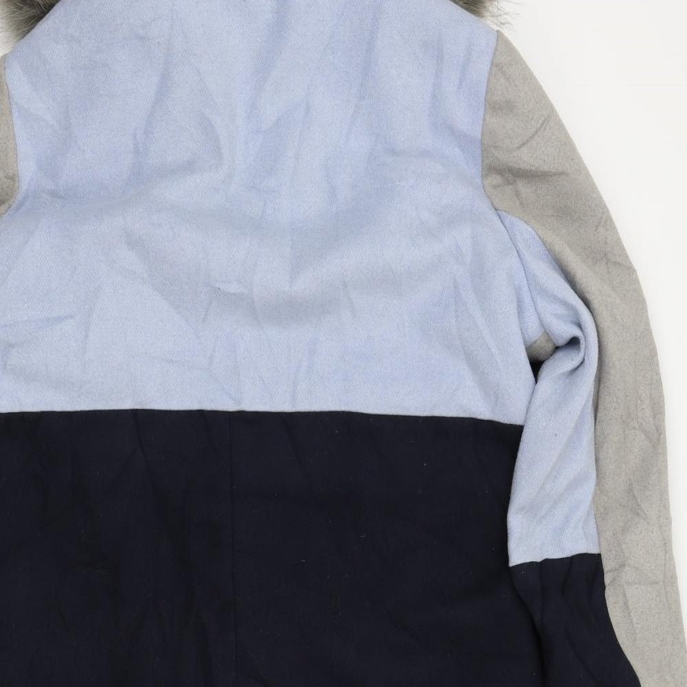 TU Womens Blue   Overcoat Coat Size 14