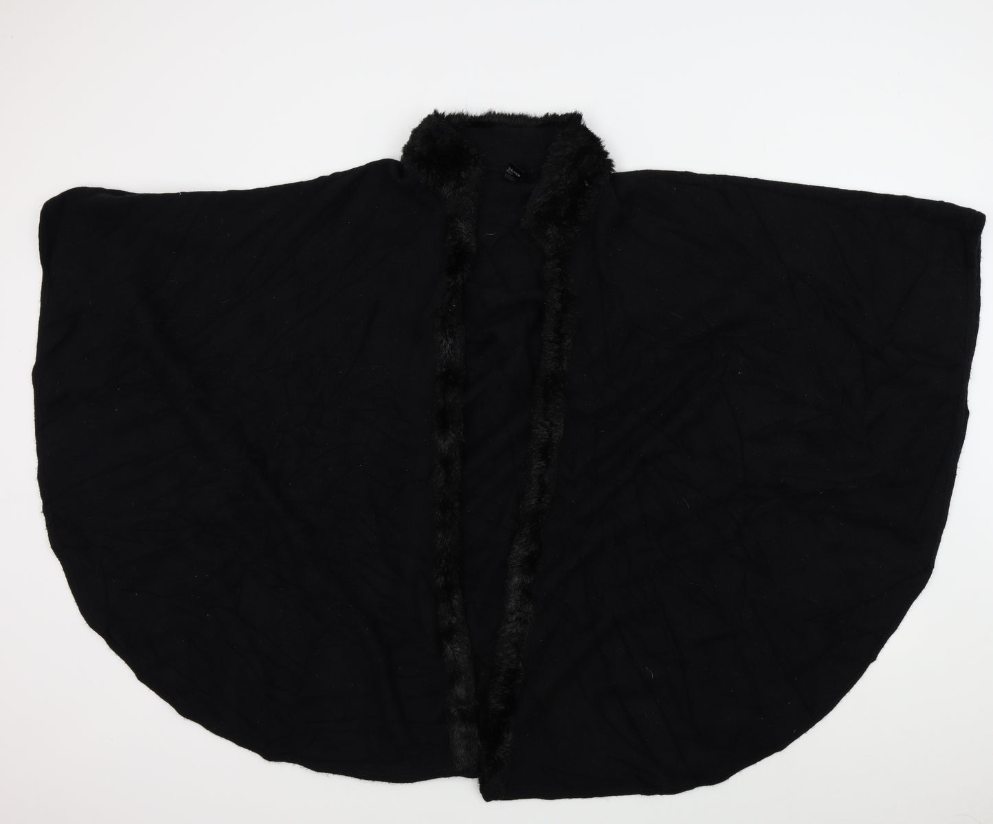 M&S Womens Black   Gilet Poncho One Size