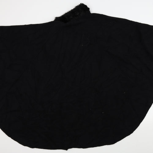 M&S Womens Black   Gilet Poncho One Size