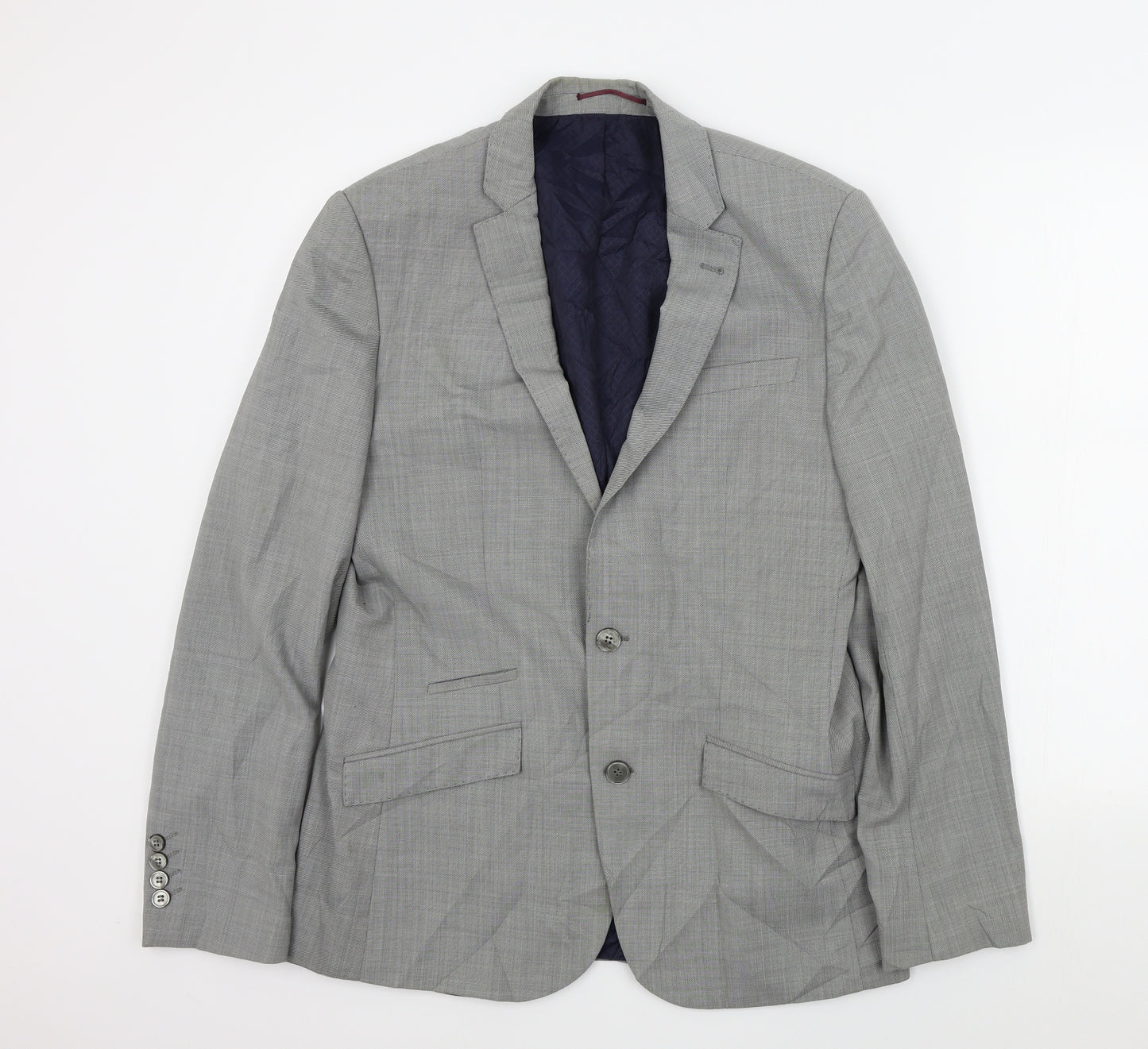 River Island Mens Grey   Jacket Suit Jacket Size 40