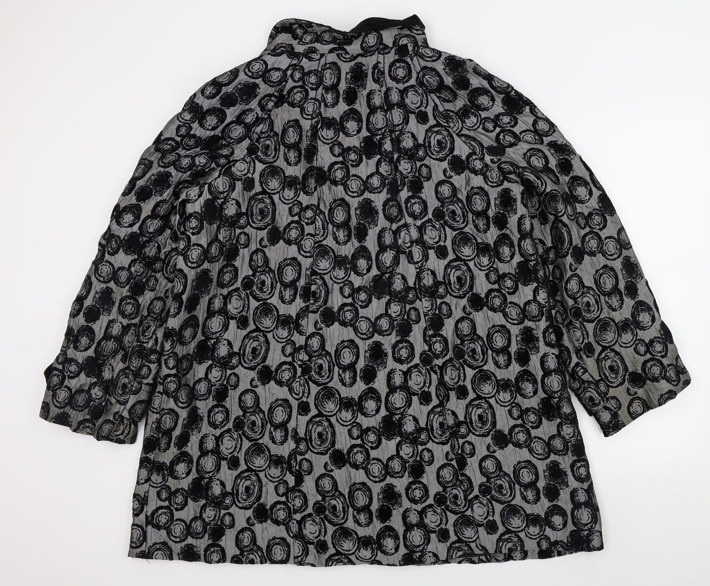 Roman Womens Black Floral  Jacket  Size M
