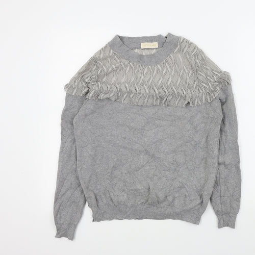Laetitiamem Womens Grey   Pullover Jumper Size M