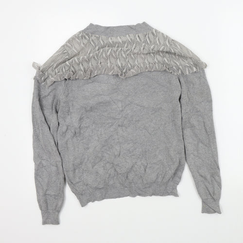 Laetitiamem Womens Grey   Pullover Jumper Size M