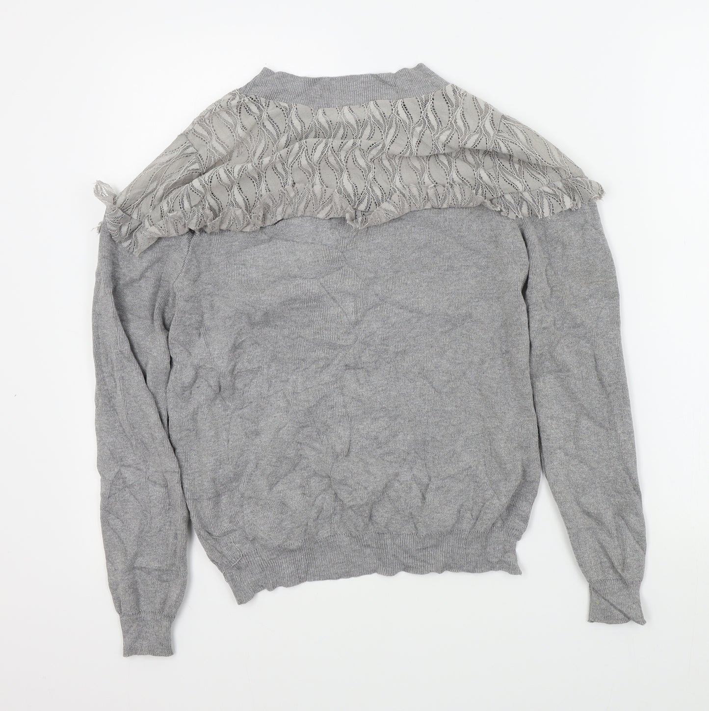 Laetitiamem Womens Grey   Pullover Jumper Size M