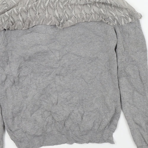 Laetitiamem Womens Grey   Pullover Jumper Size M