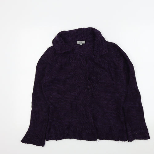 M&S Womens Purple   Cardigan Jumper Size M