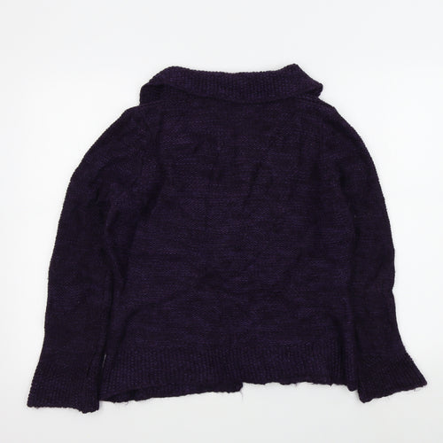 M&S Womens Purple   Cardigan Jumper Size M