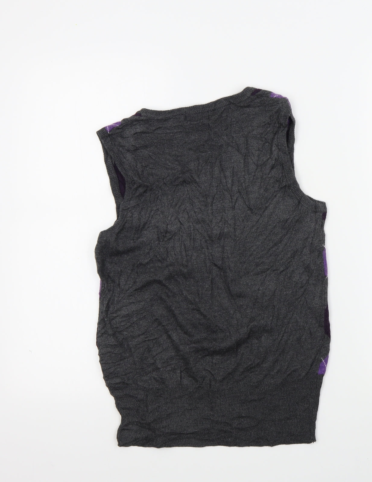 Austin Reed Womens Grey Geometric  Vest Jumper Size M