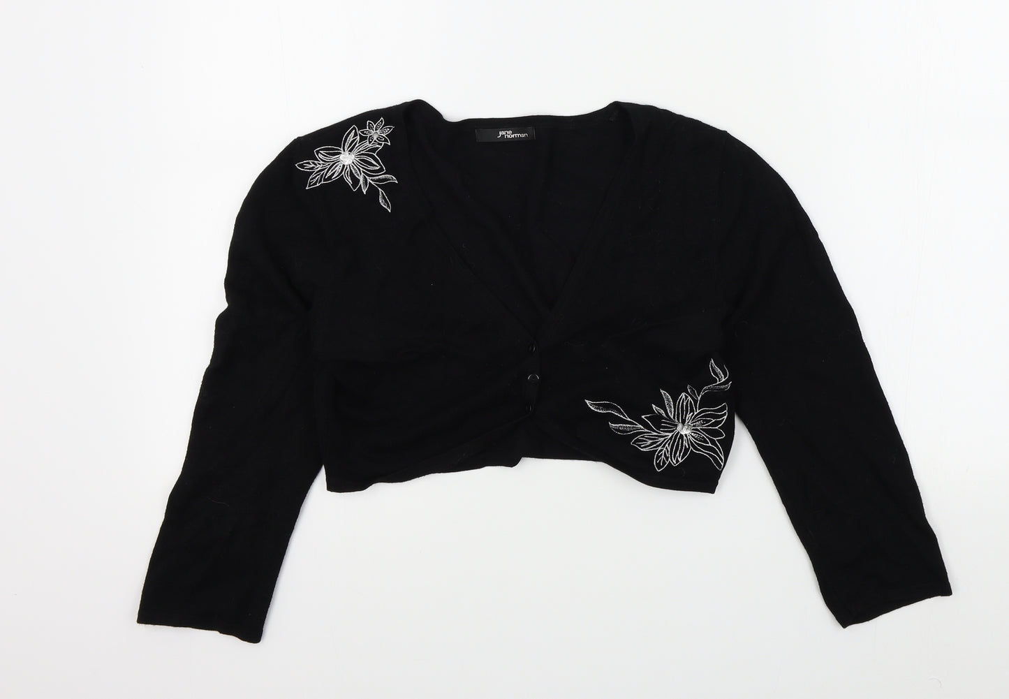 Jane Norman Womens Black   Cardigan Jumper Size 12