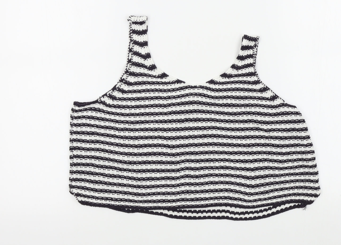 Primark Mens Black Striped   T-Shirt Size 16