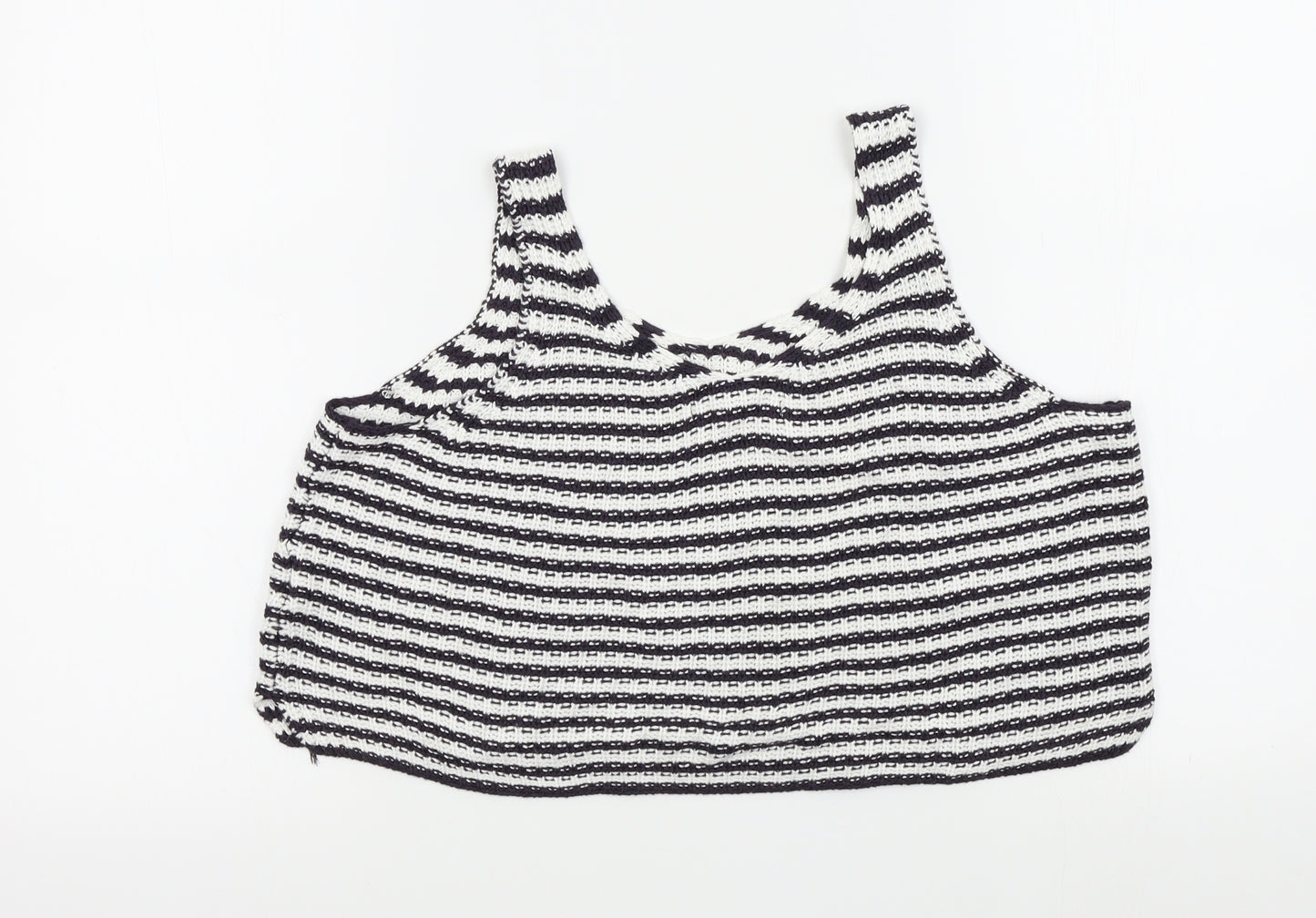 Primark Mens Black Striped   T-Shirt Size 16