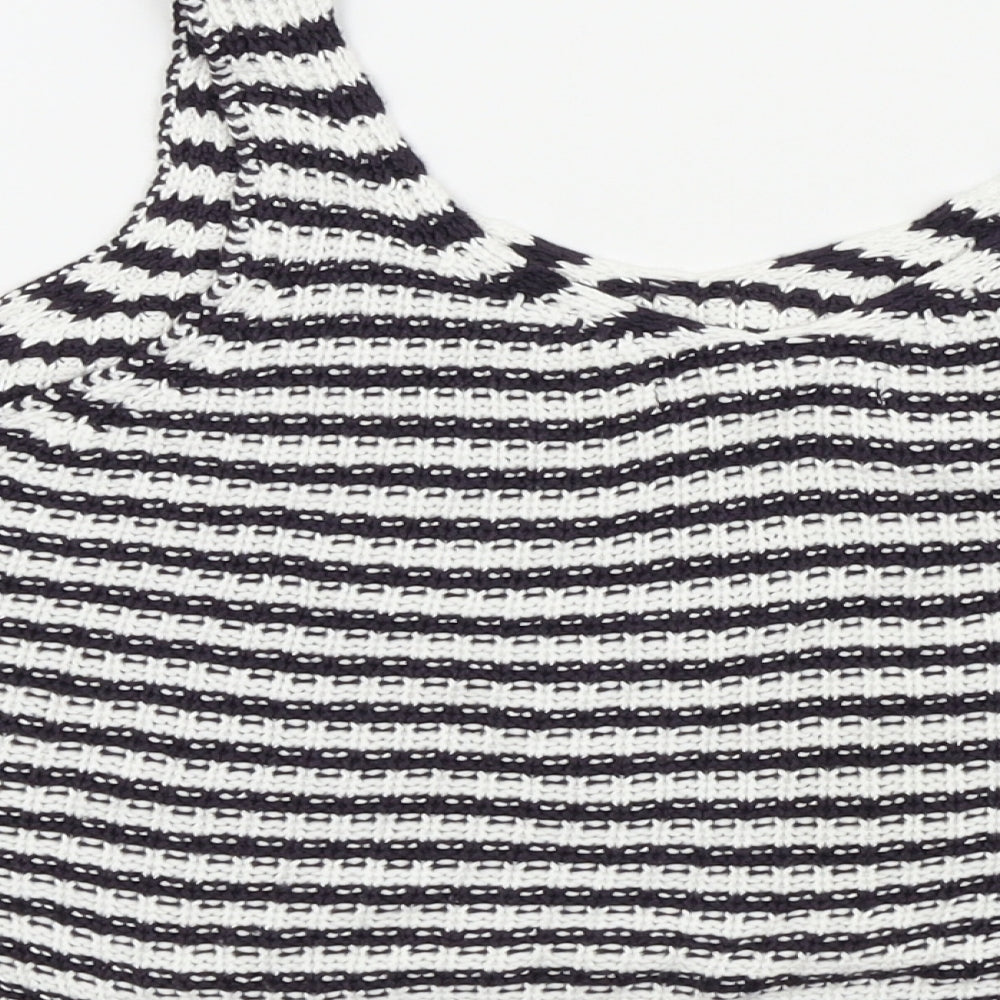 Primark Mens Black Striped   T-Shirt Size 16