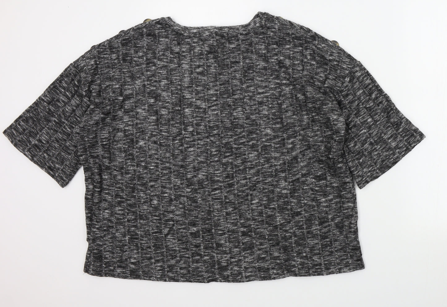 F&F Womens Grey Colourblock  Basic T-Shirt Size 12