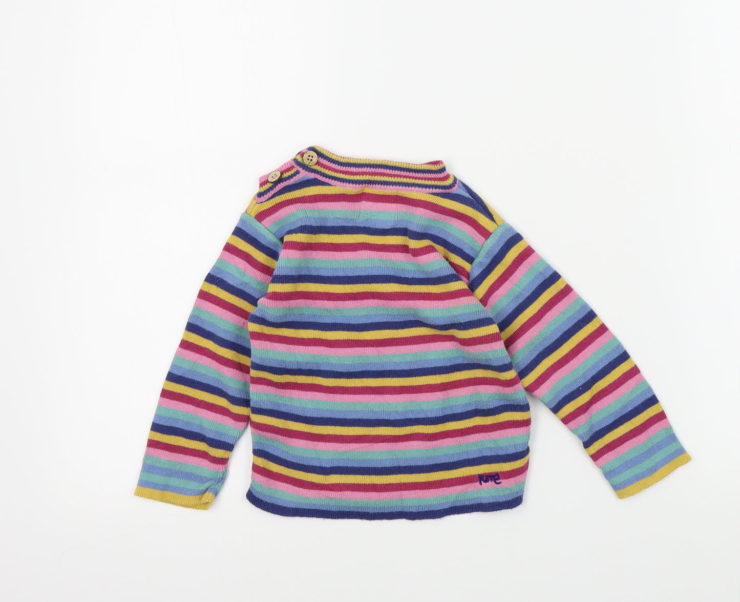 Kite Girls Multicoloured Striped  Pullover Jumper Size 9-12 Months