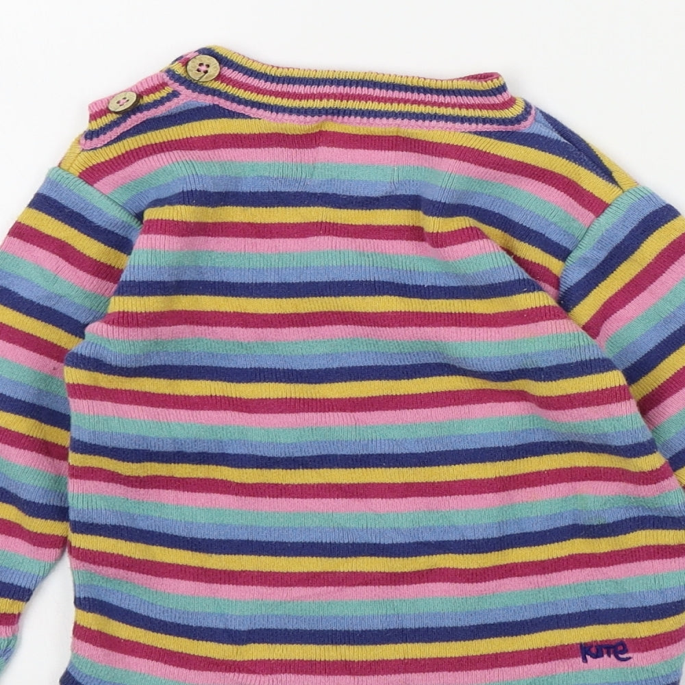 Kite Girls Multicoloured Striped  Pullover Jumper Size 9-12 Months