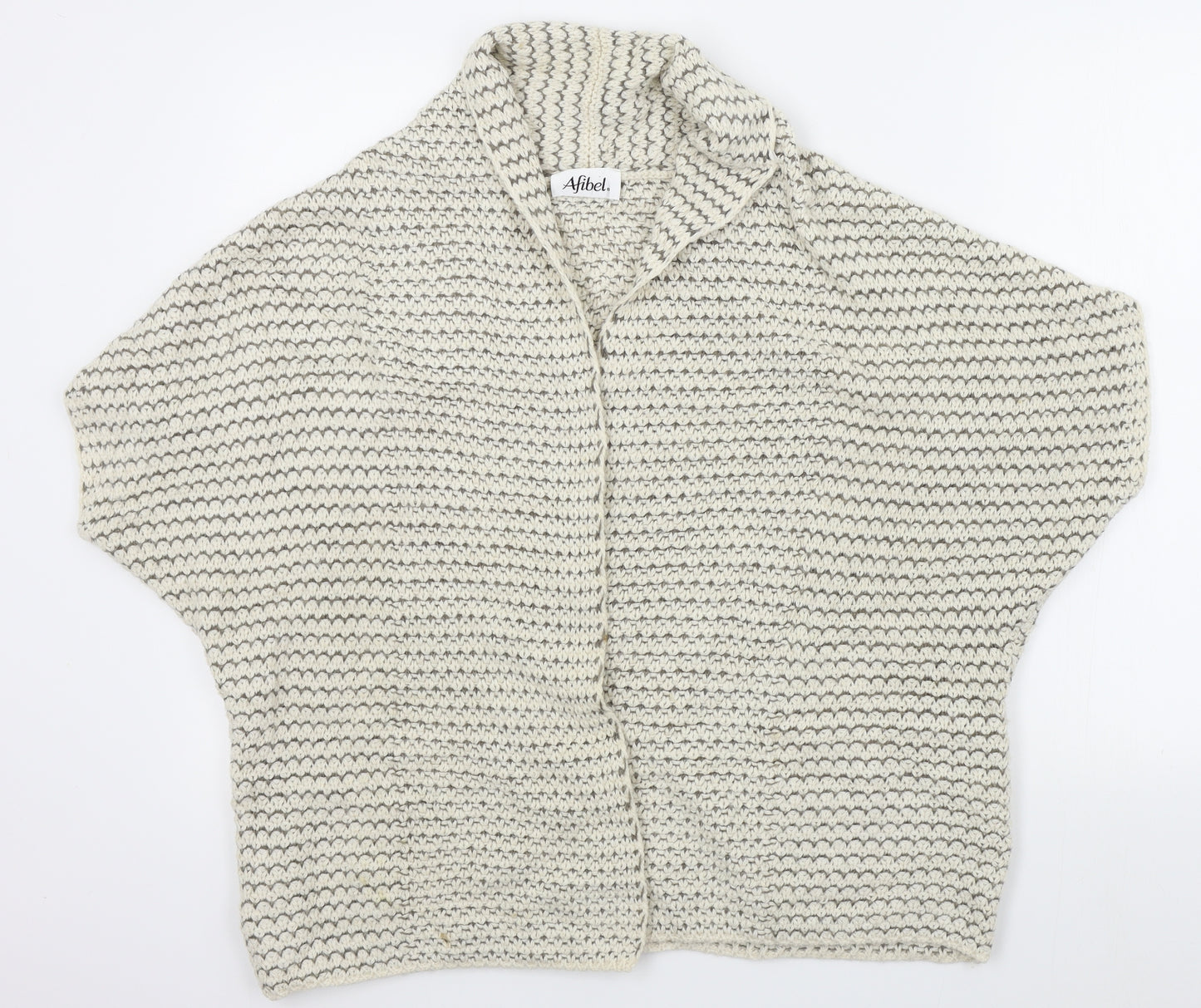 Afibel Womens Beige   Cardigan Jumper Size 10