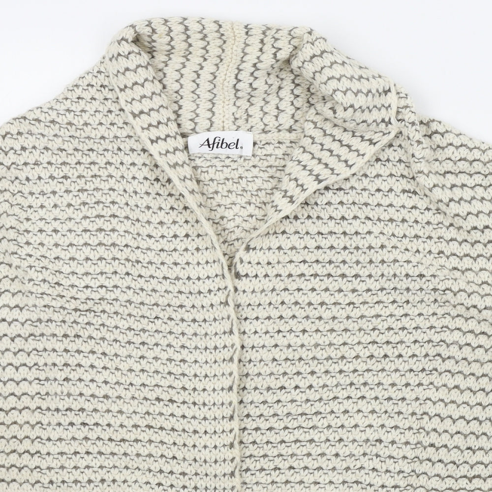 Afibel Womens Beige   Cardigan Jumper Size 10