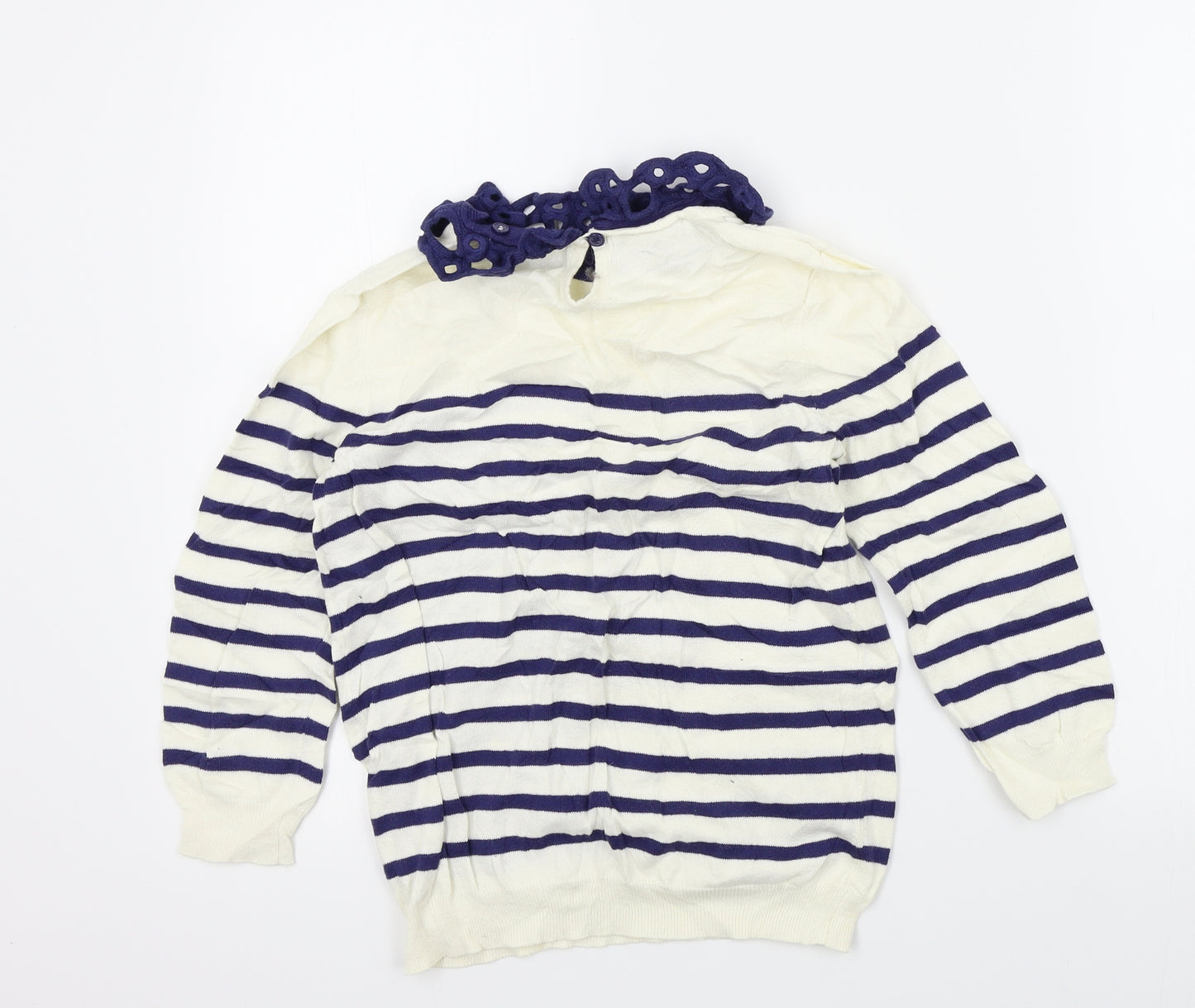George Womens Beige Striped  Pullover Jumper Size 10