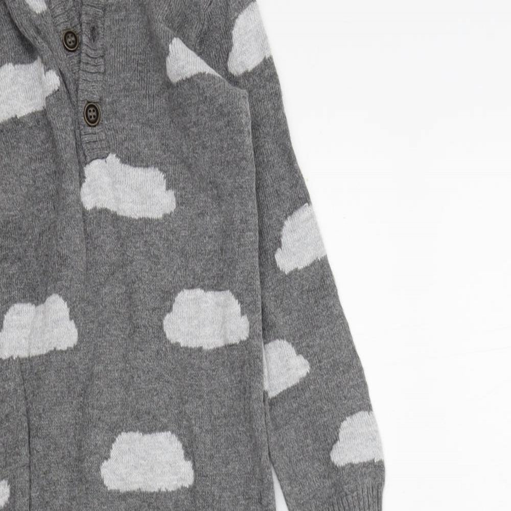 H&M Boys Grey   Babygrow One-Piece Size 12-18 Months