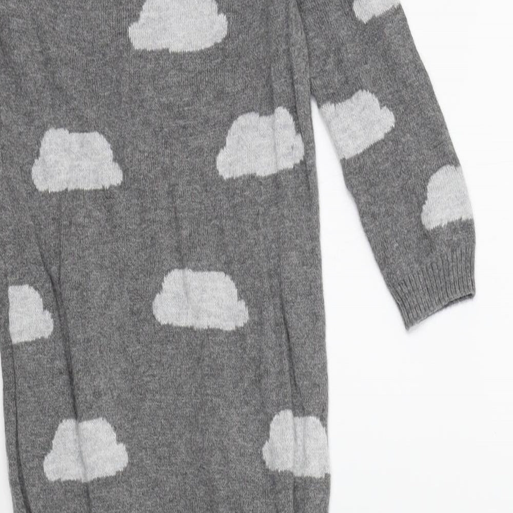 H&M Boys Grey   Babygrow One-Piece Size 12-18 Months