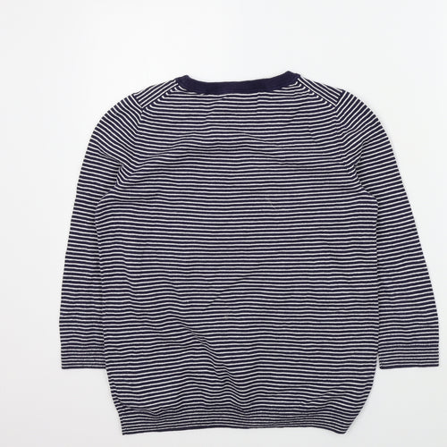 Gap Womens Blue Striped  Pullover Jumper Size S