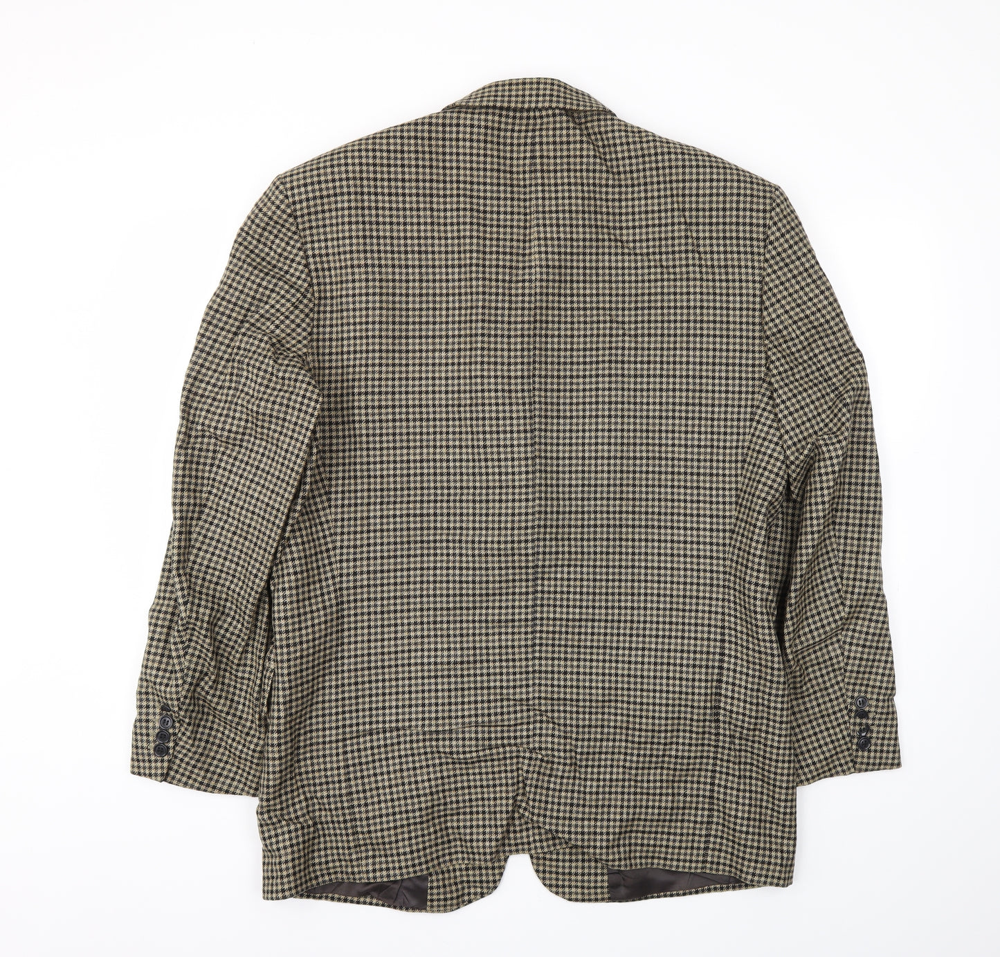 Savoy Taylors Guild Mens Brown Check  3 Piece Blazer Size 44