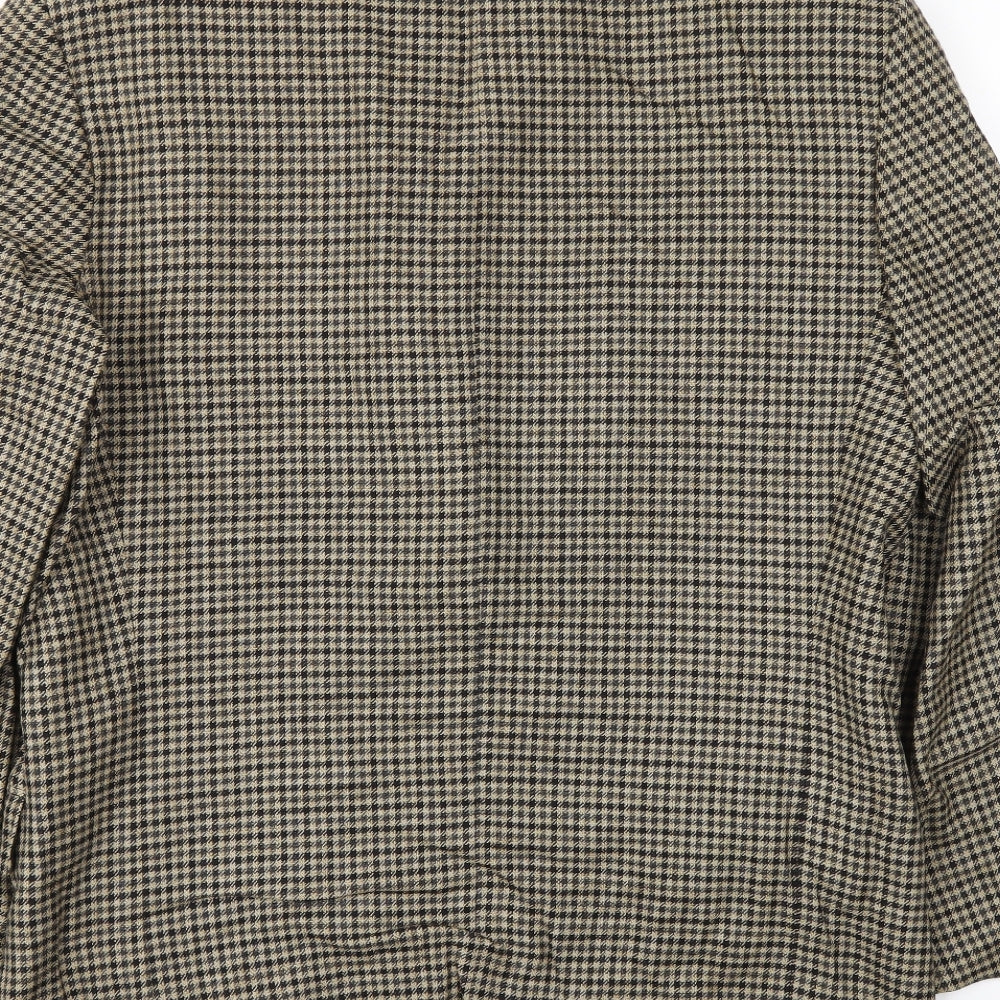 Savoy Taylors Guild Mens Brown Check  3 Piece Blazer Size 44