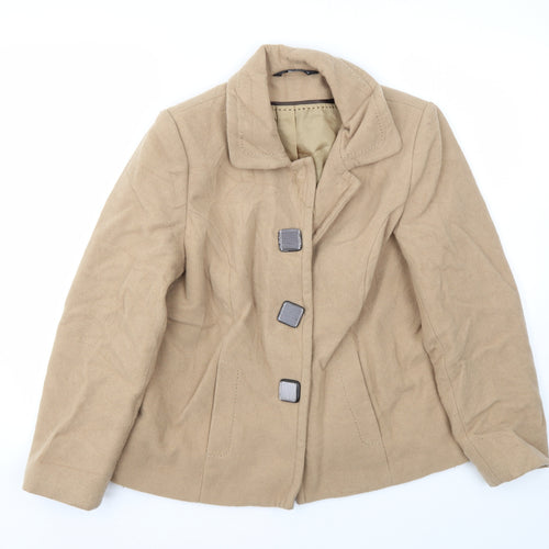 BM Womens Beige   Jacket Coat Size 12
