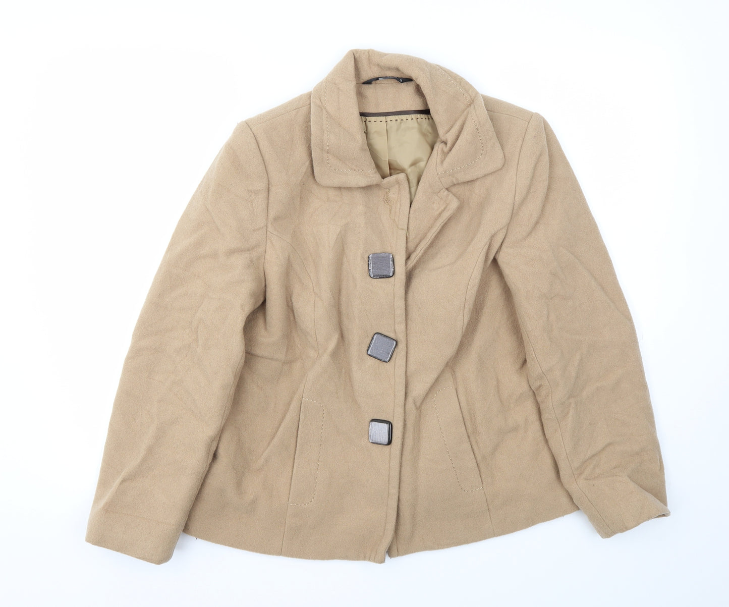 BM Womens Beige   Jacket Coat Size 12