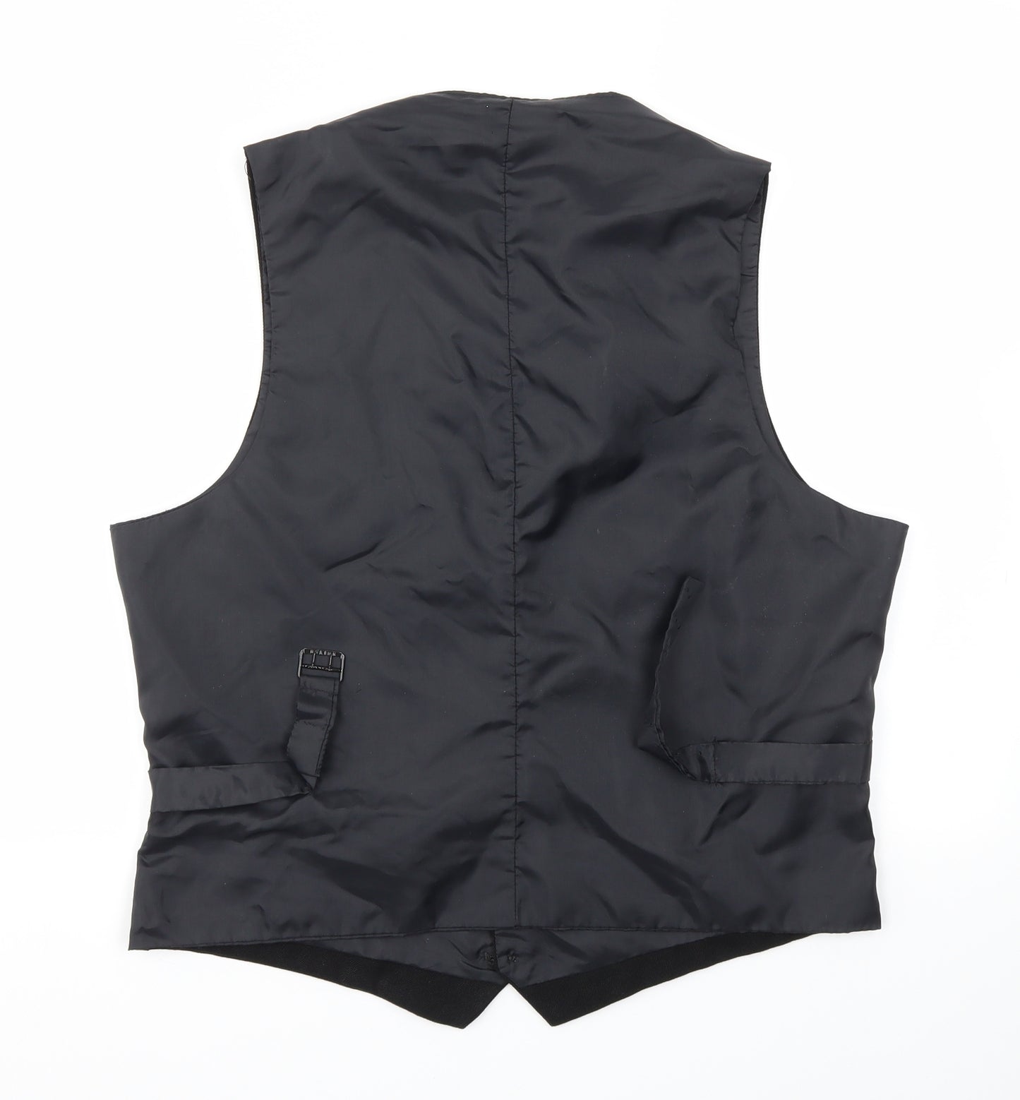 Preworn Mens Black   Jacket Suit Waistcoat Size 40